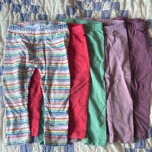 Pact Organic Baby Vibrant Red and Green Stretchy Leggings